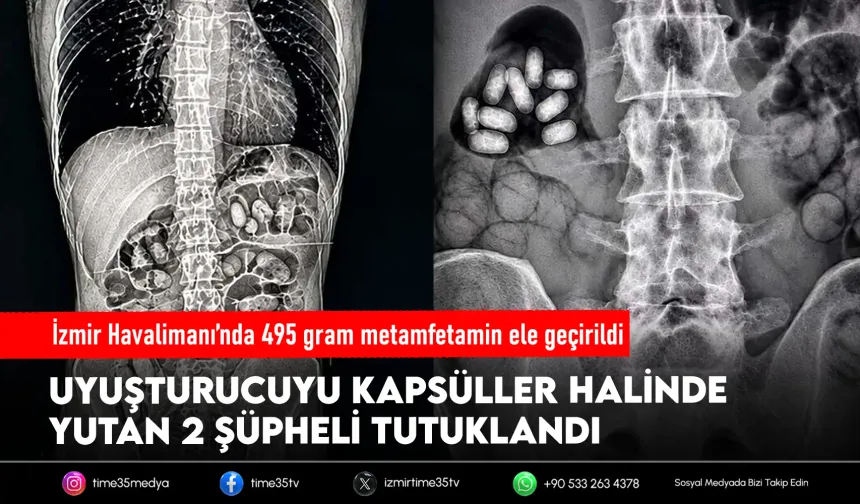 İzmir Havalimanı’nda 495 gram metamfetamin ele geçirildi