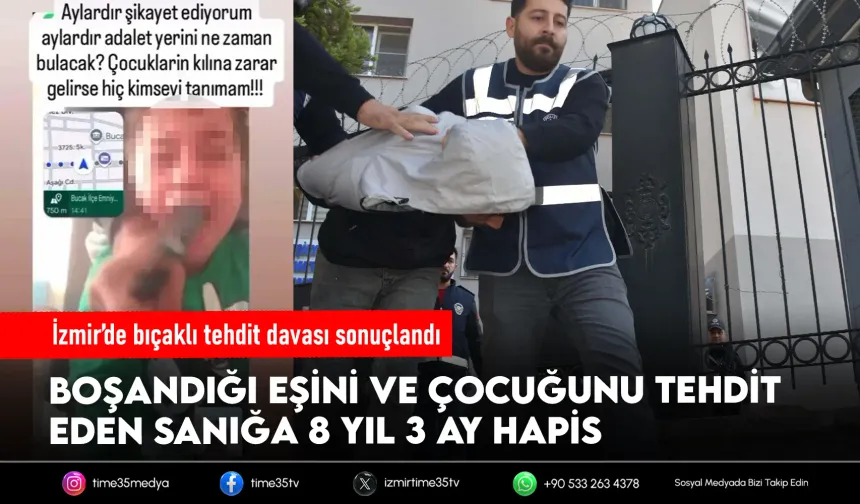 Çocuğunun boğazına bıçak dayayarak tehdit eden babaya 8 yıl 3 ay hapis