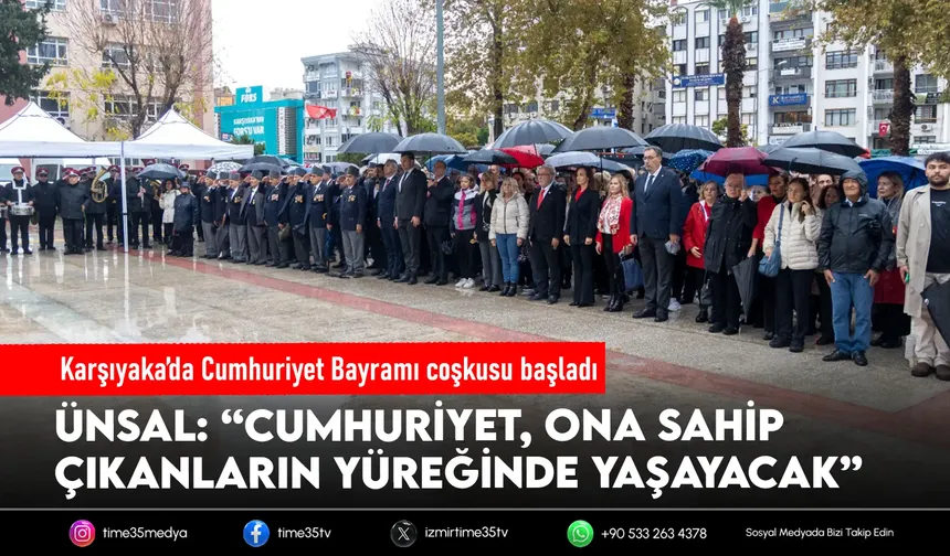 Cumhuriyet’in 103. yılı Karşıyaka’da gururla kutlanıyor