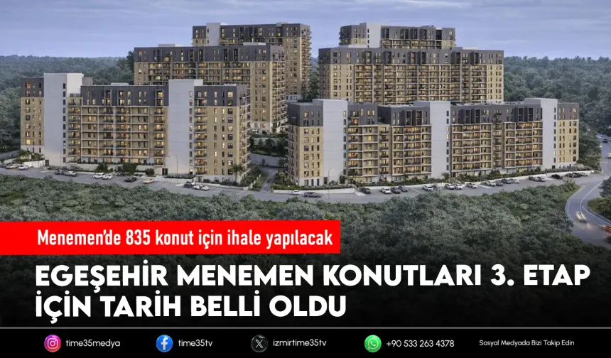 Menemen’de 835 konut için ihale tarihi belli oldu