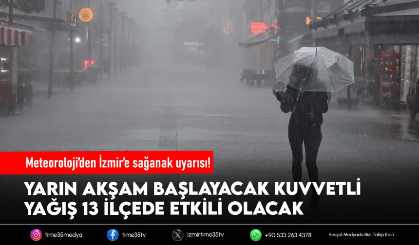 Meteoroloji’den İzmir için kuvvetli sağanak uyarısı