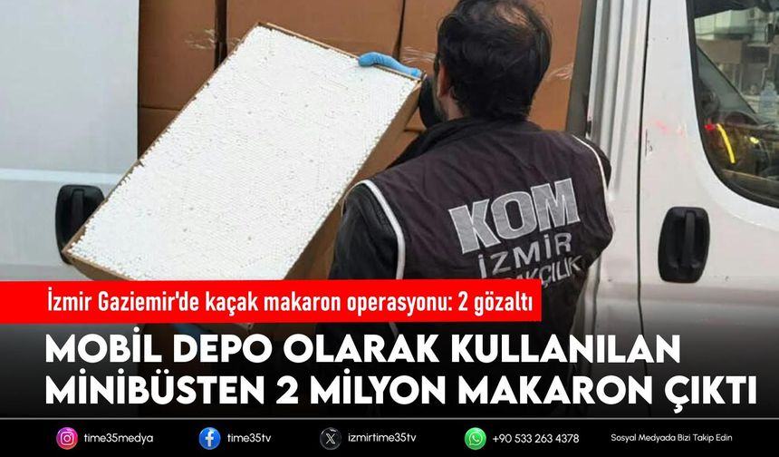 İzmir Gaziemir'de kaçak makaron operasyonu: 2 gözaltı