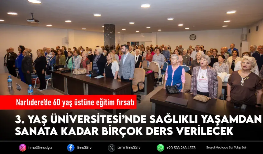Narlıdere 3. yaş üniversitesi’nde ilk ders zili çaldı