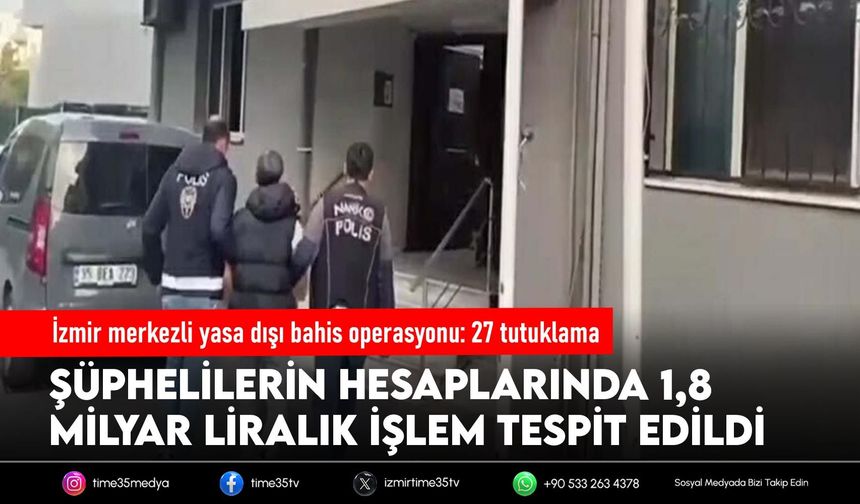 İzmir merkezli yasa dışı bahis operasyonu: 27 tutuklama