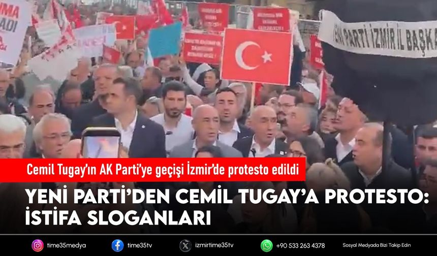 Cemil Tugay’ın AK Parti’ye geçişi İzmir’de protesto edildi