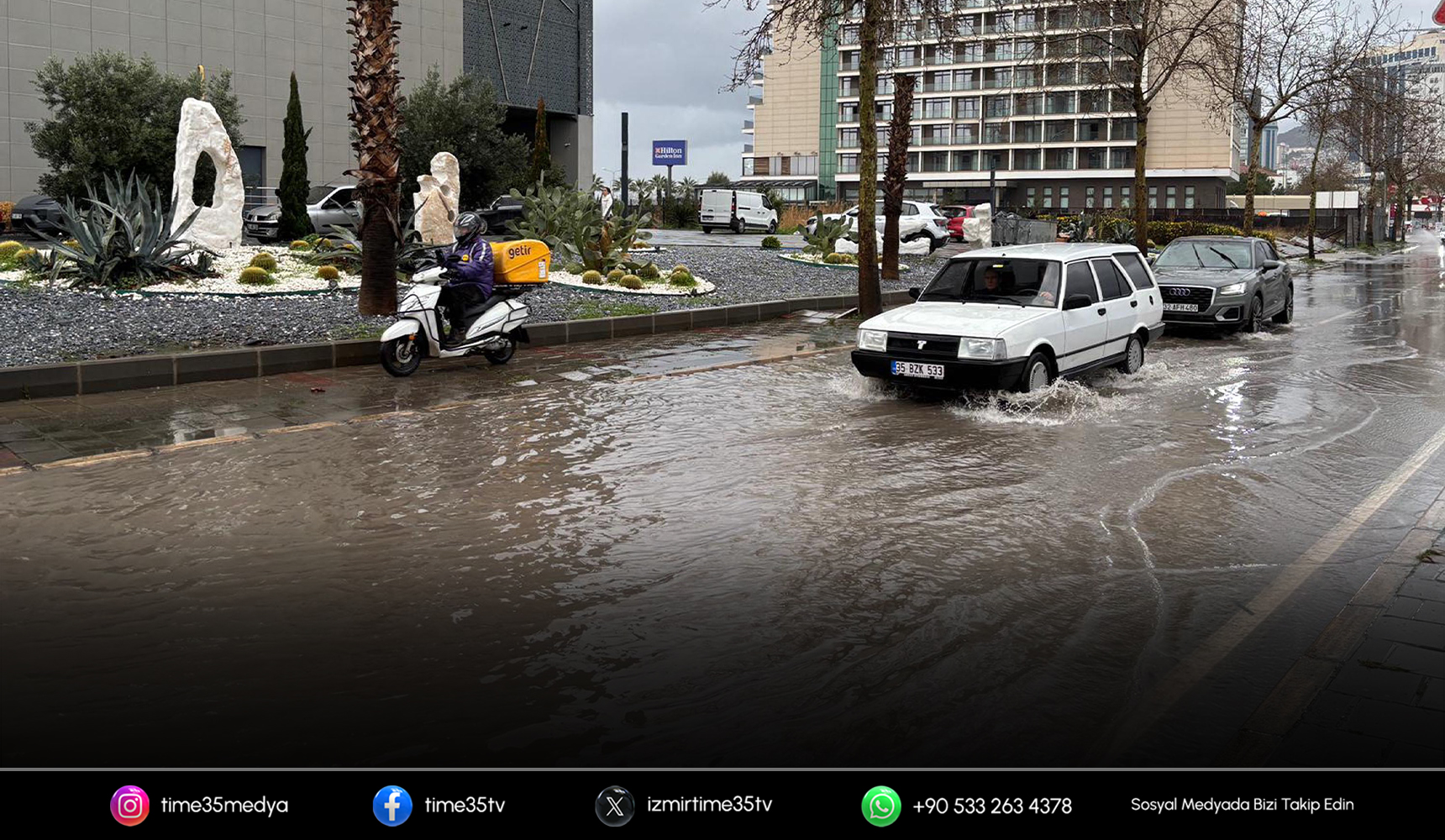 İzmir’de sabah saatlerinde sağanak etkili oldu