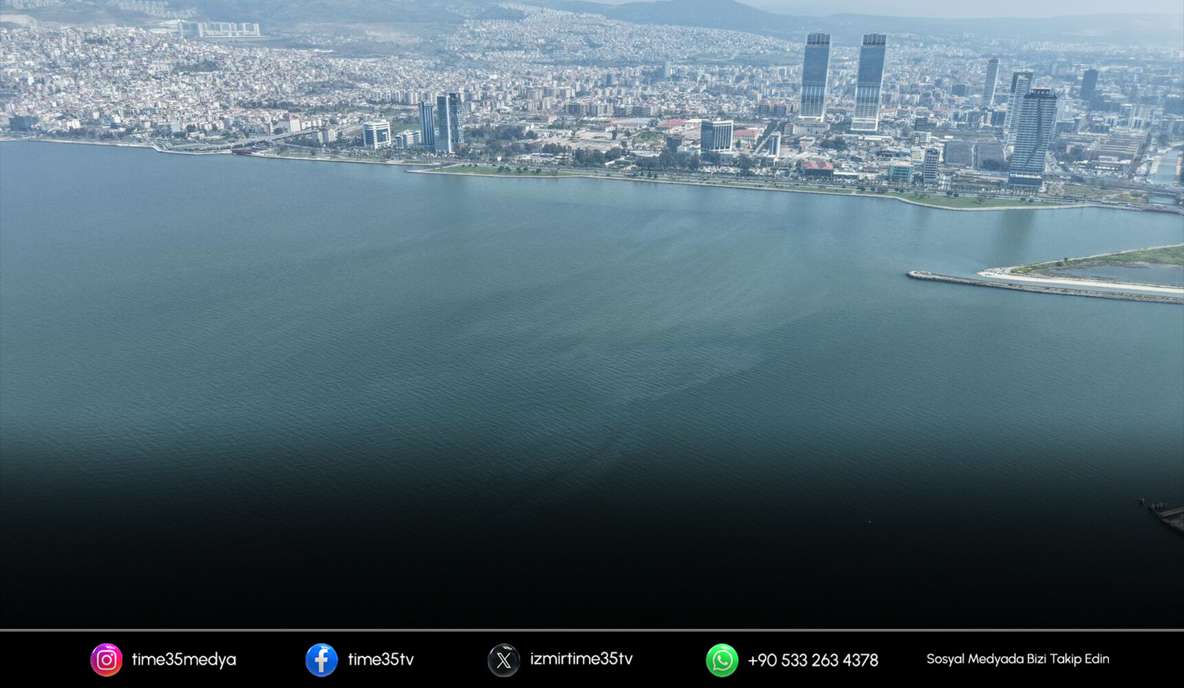 İzmir Körfezi'nde dron ile 8. kirlilik tespiti