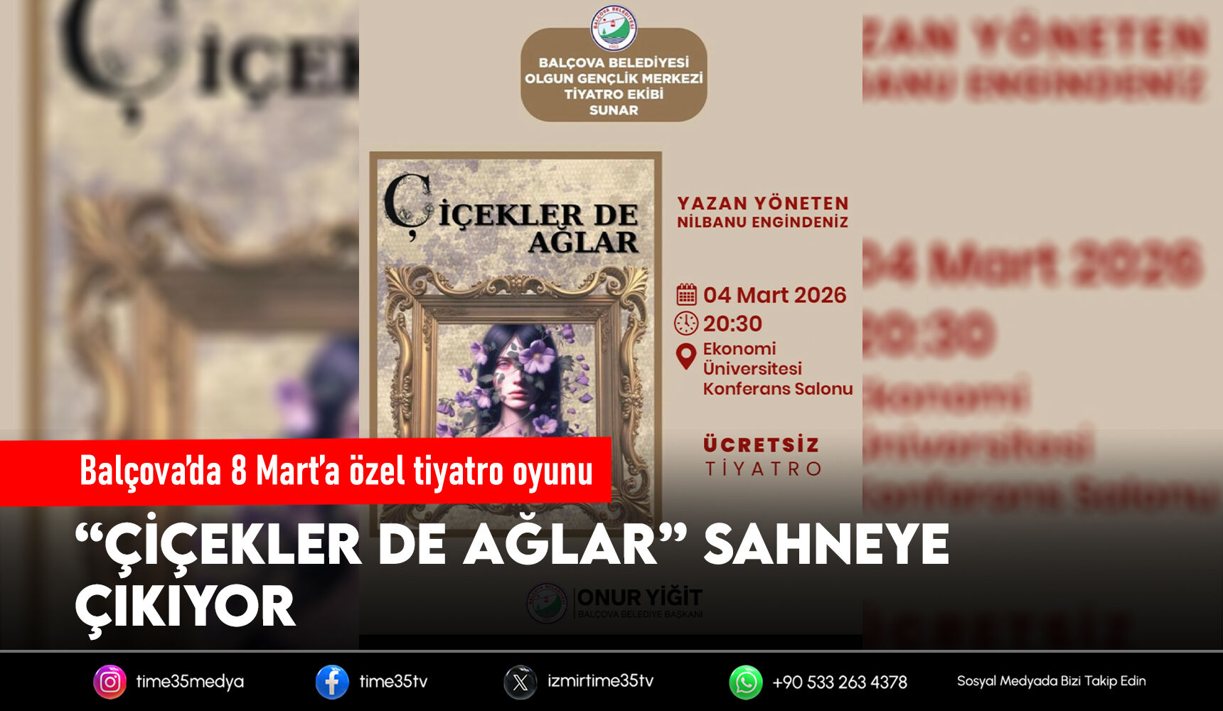 Balçova’da 8 Mart’a özel tiyatro oyunu