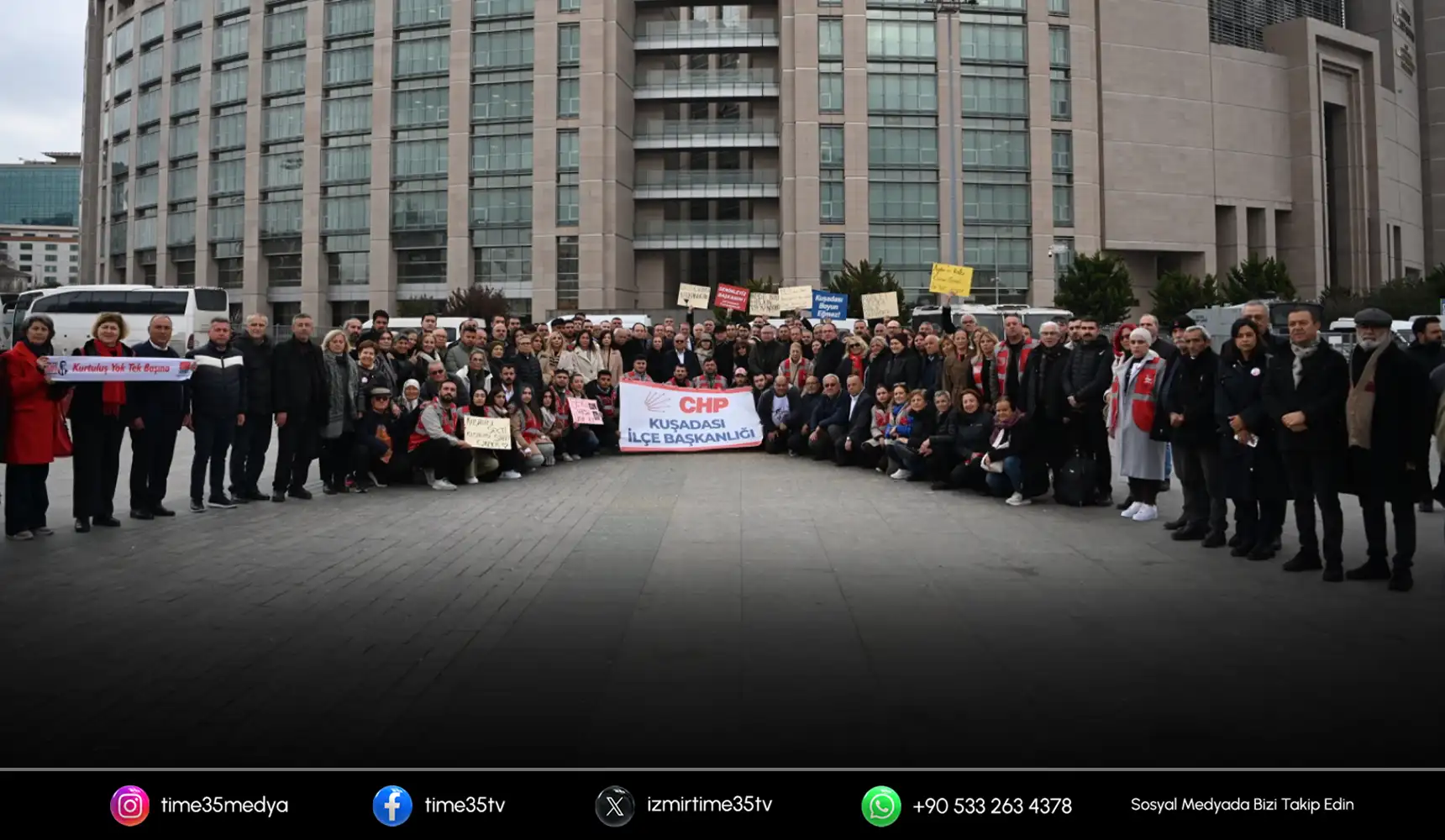 Başkan Günel’e Çağlayan Adliyesi önünde güçlü destek