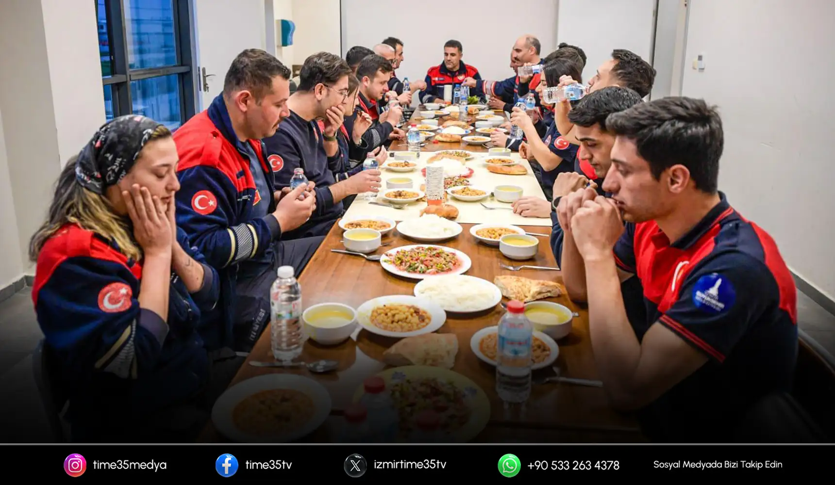 İtfaiyeciler iftarda da görev başında