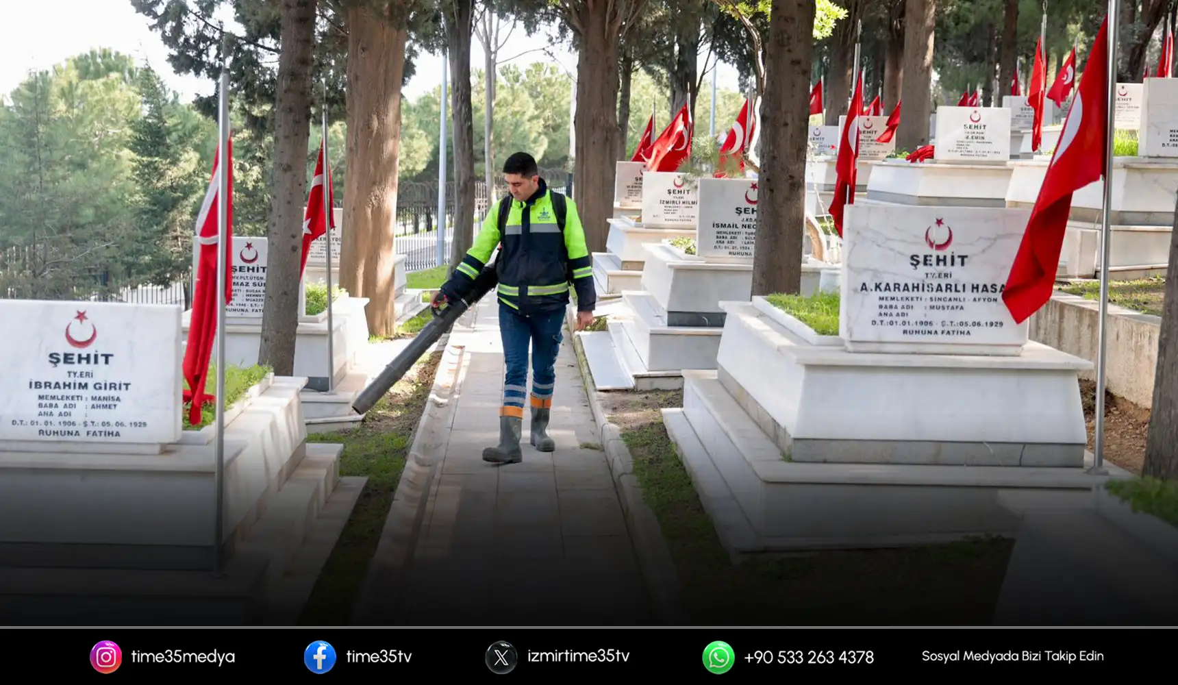 Konak’ta şehitliklerde bakım seferberliği