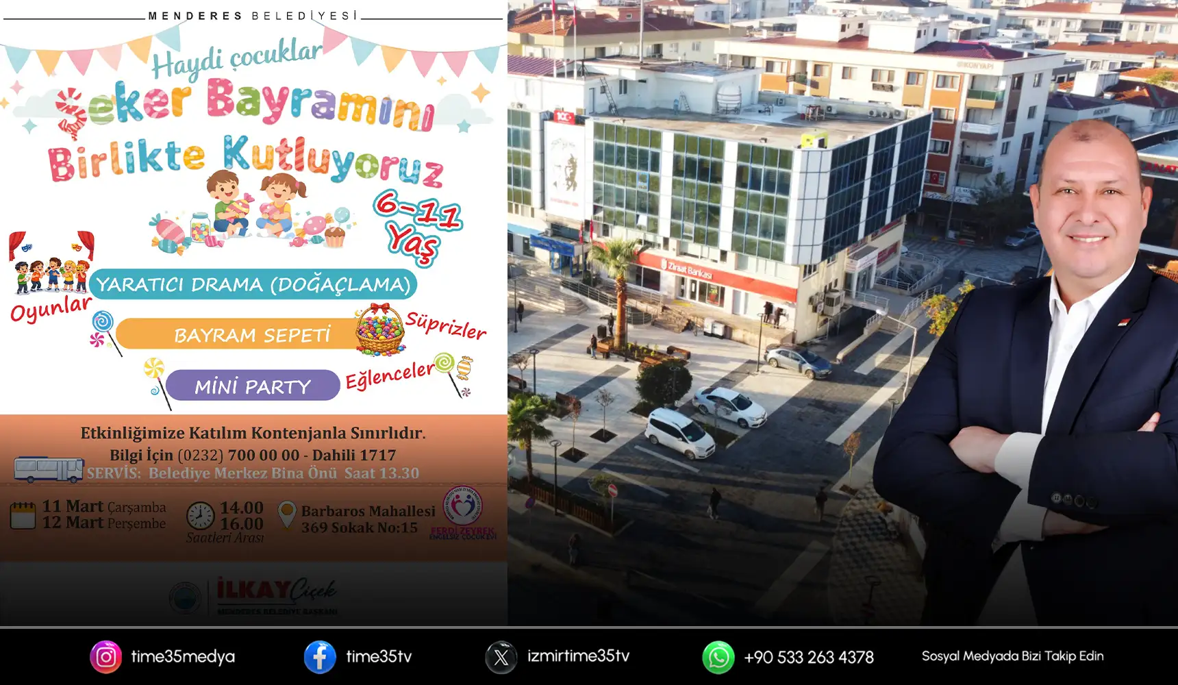 Menderes’te çocuklara bayram etkinliği