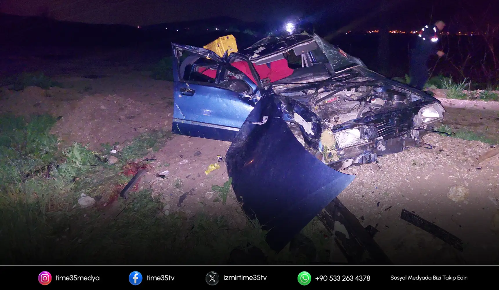 Otomobil şarampole devrildi: 1 ölü, 1 yaralı