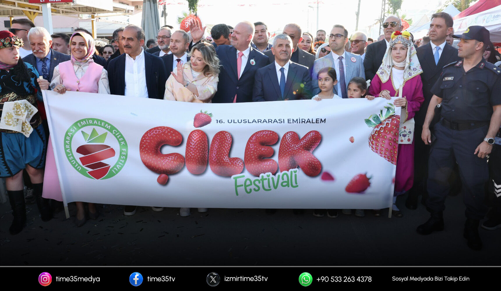 Menemen’de çilek festivali renkli görüntülerle açıldı