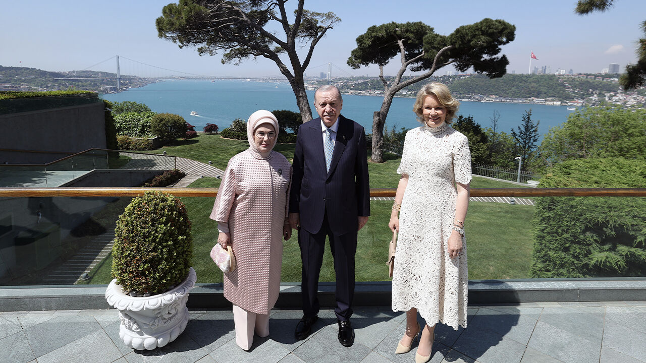 Erdoğan, Belçika Kraliçesi Mathilde’yi kabul etti
