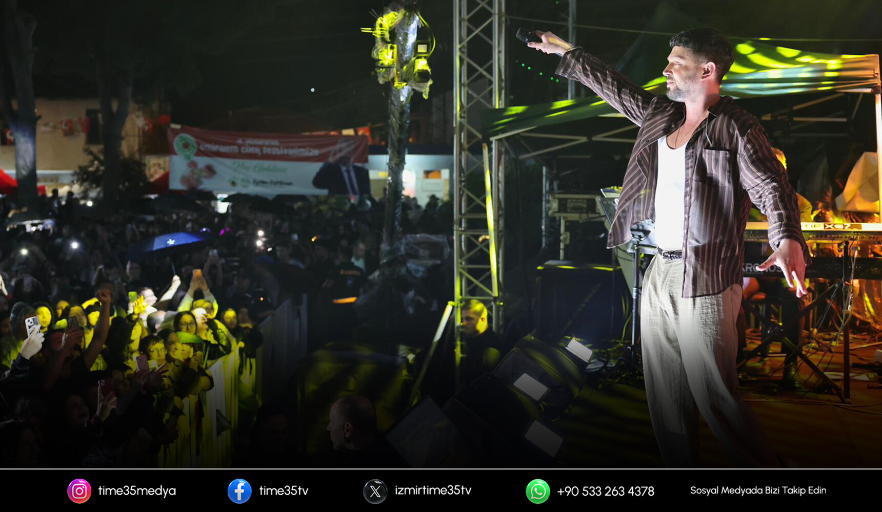 Emiralem Çilek Festivali’nde binlerce kişi meydanı doldurdu