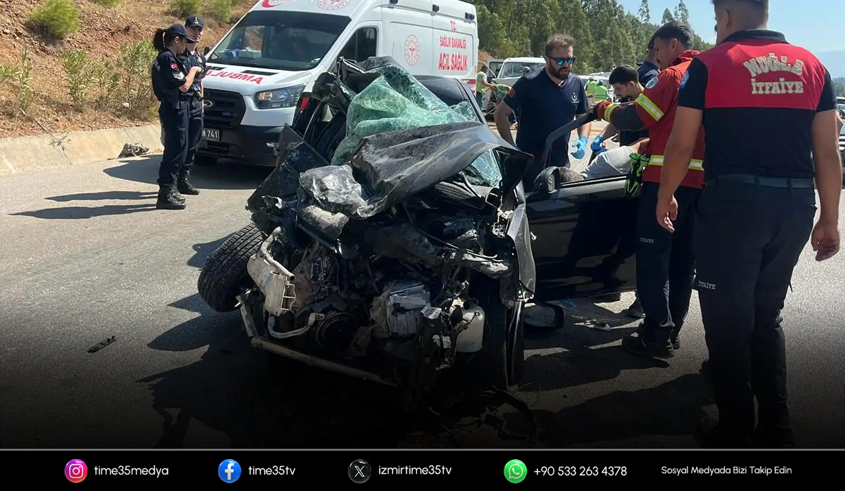 Otomobiller çarpıştı: 1 ölü, 2 yaralı
