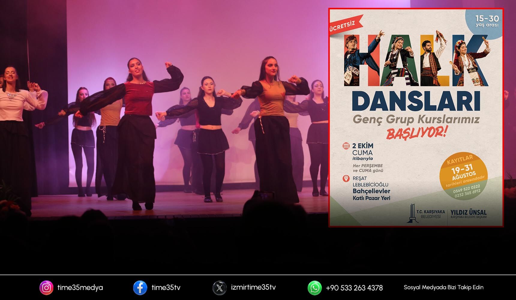 Karşıyaka’da gençlere ücretsiz halk dansları kursu