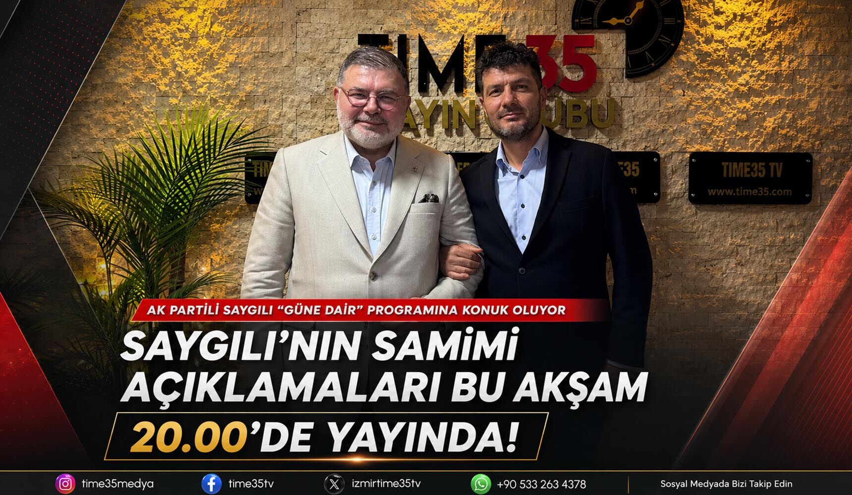 AK Partili Saygılı “Güne Dair” programına konuk oluyor