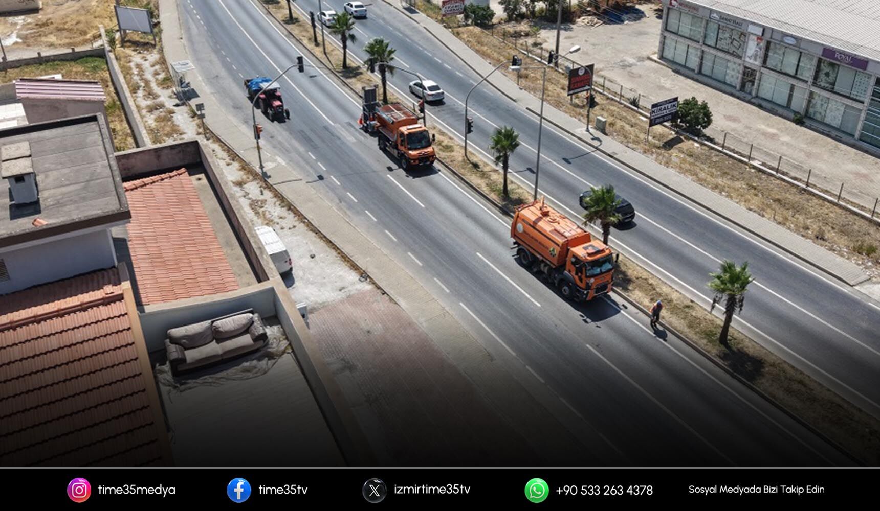 Menderes çevreyolunda bakım çalışması hız kazandı