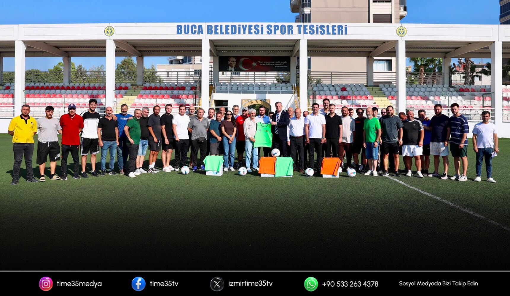Buca’da amatör futbol kulüplerine malzeme desteği