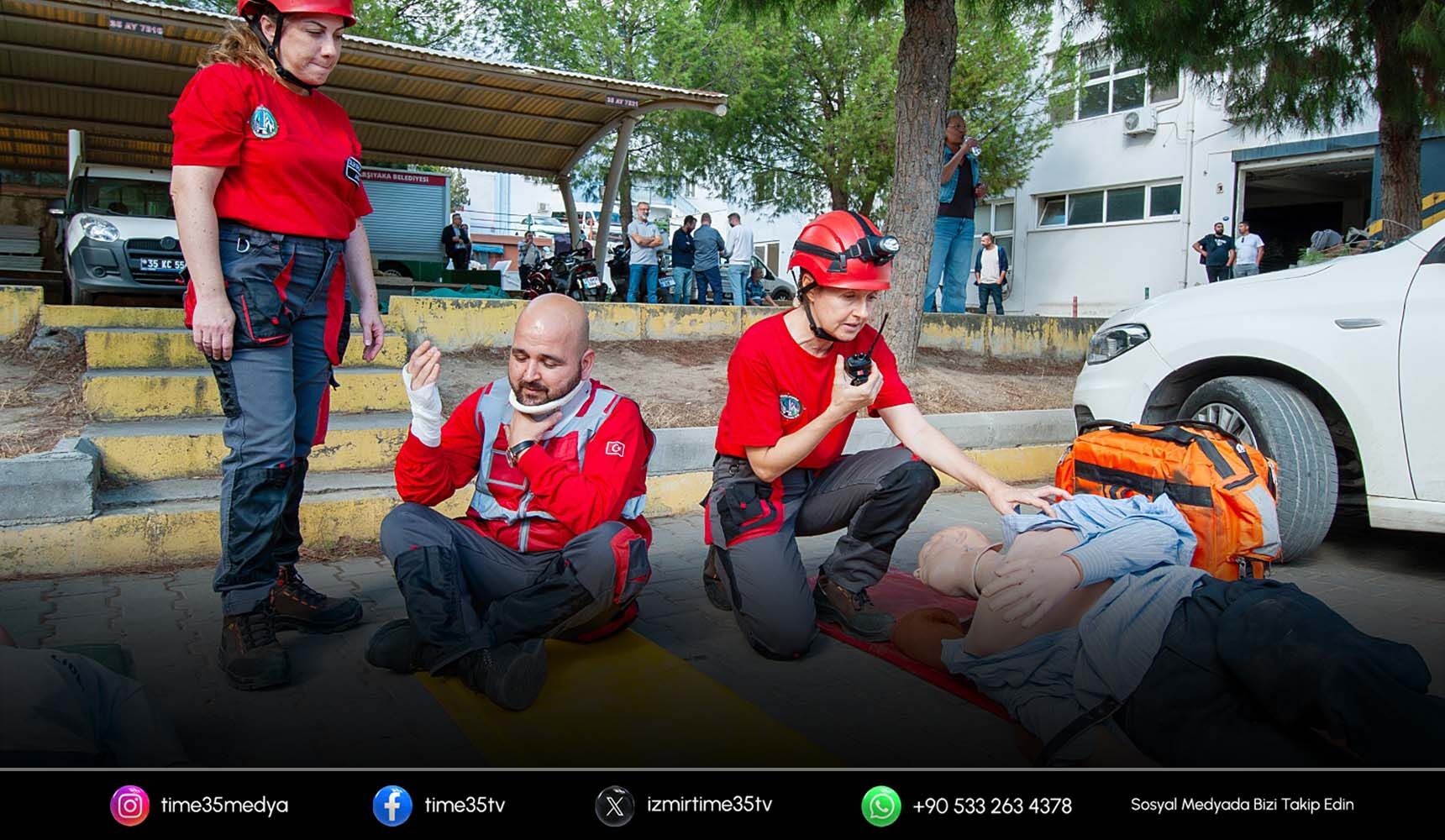 Karşıyaka Belediyesi’nden deprem tahliye tatbikatı